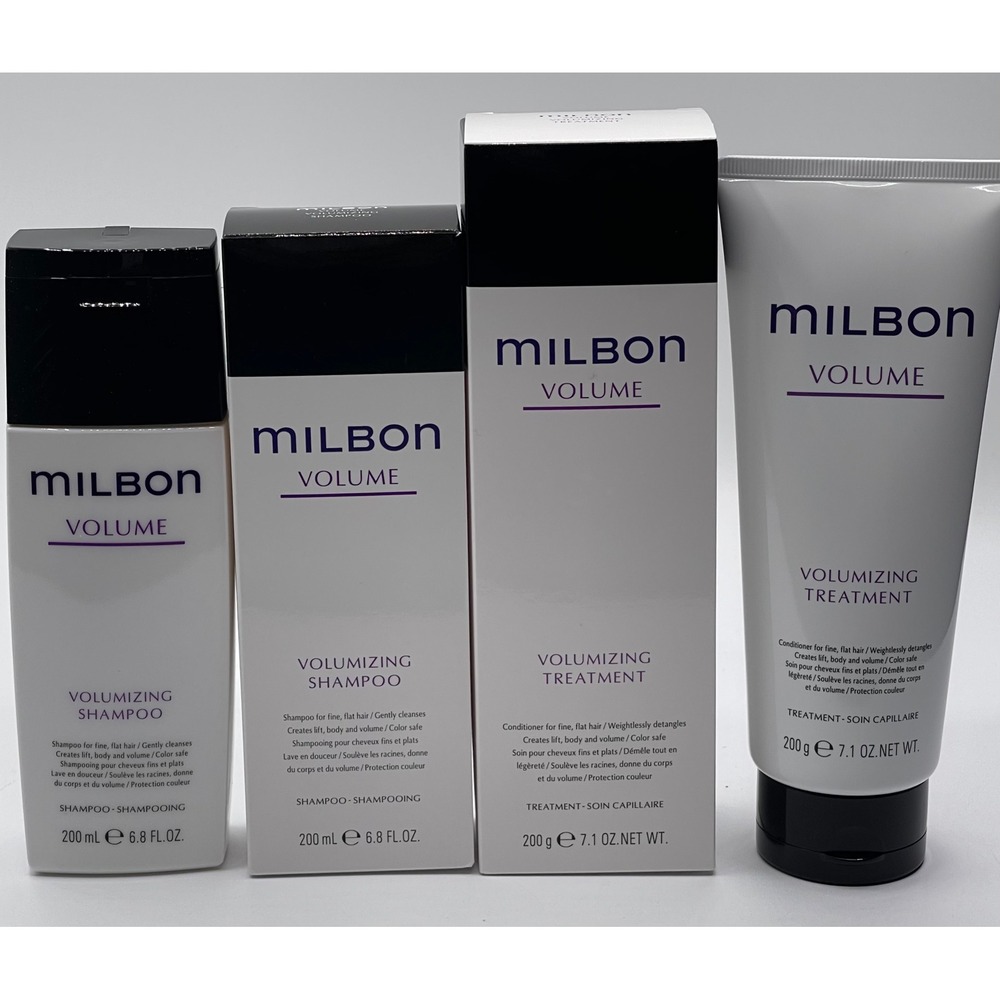 Milbon Volume Volumizing Shampoo and Treatment Set for Fine Flat Hair 2pc